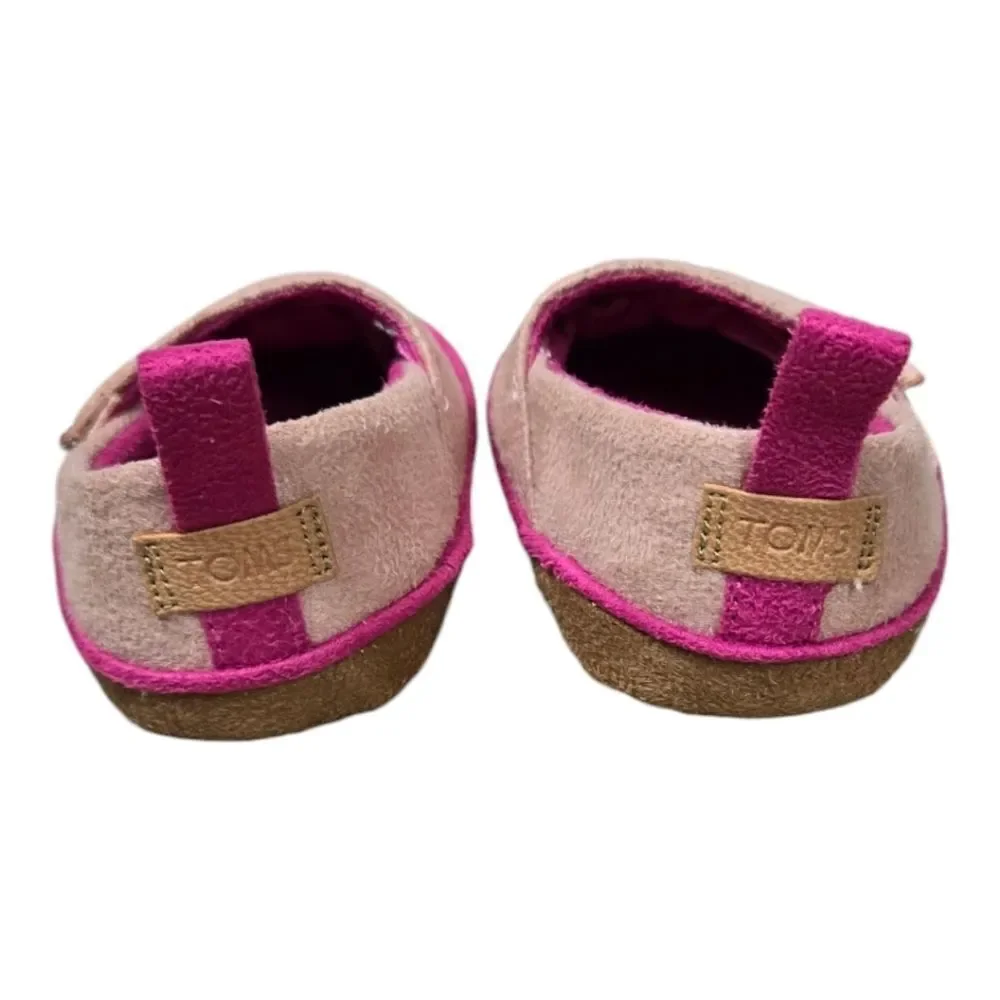 Baby Toms Pink MicroSuede Tiny Pinto Layette Alpargata Crib Shoe Girls Slip-On 2